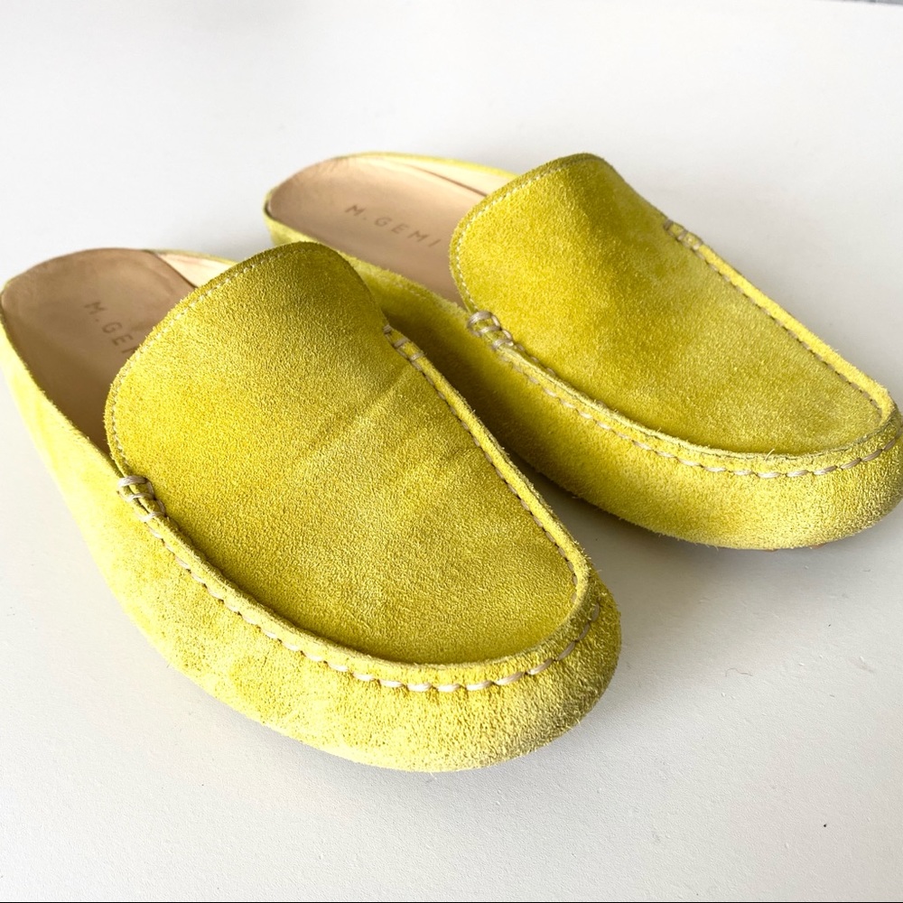 M. Gemi Felize Driving Mule Yellow Suede EU 38.5